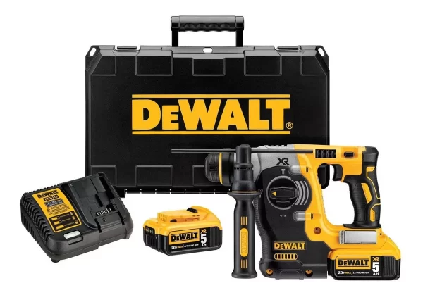 Taladro Rotomartillo 1'' 20v Max + 2bat 5ah Dewalt Dch273p2 Color Amarillo/Negro - Imagen 3