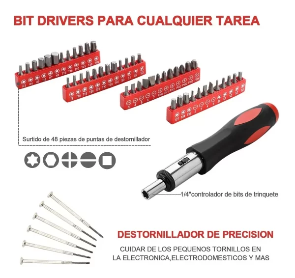 Autocle Juego De Herramientas Mecanica Dados Acerokit 46 Pcs - Imagen 3