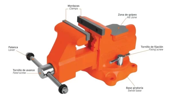 Tornillos Banco Uso Ind Hierro Nodular 5' Truper - Imagen 3