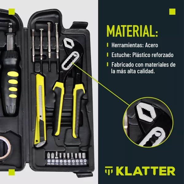 Set De Herramientas Manuales 159 Piezas Con Estuche Klatter - Imagen 3